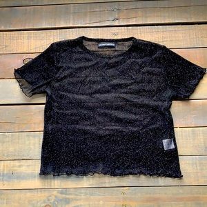 Brandy Melville Sparkly Mesh Top